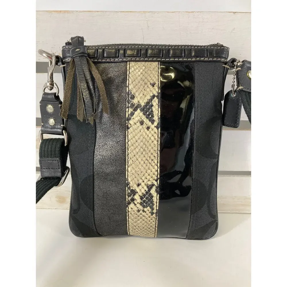 COACH 10266 SIGNATURE CANVAS MULTI PRINT SMALL CROSSBODY BAG